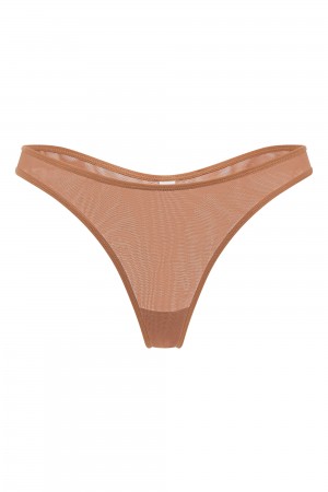 Orange Women's Oh Polly Soft Mesh Bikini Bottoms | 76239YLNO