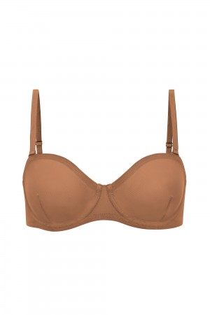 Orange Women's Oh Polly Soft Mesh Strapless Bra | 20563JPGW