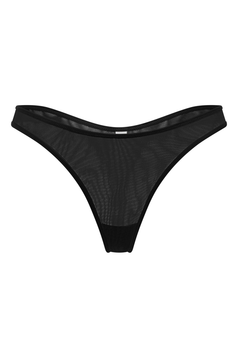 Black Women\'s Oh Polly Soft Mesh Bikini Bottoms | 81095NBWE