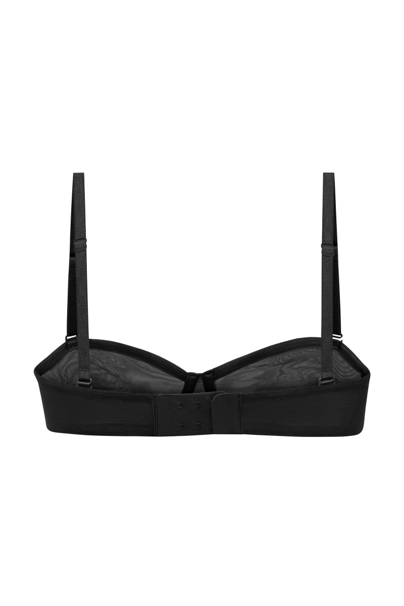 Black Women's Oh Polly Soft Mesh Strapless Bra | 60845ZSVT