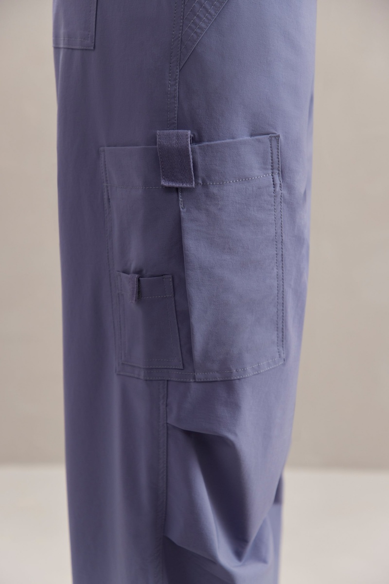 Blue Women's Oh Polly Wide Leg Cargo Pants | 08639KTCX