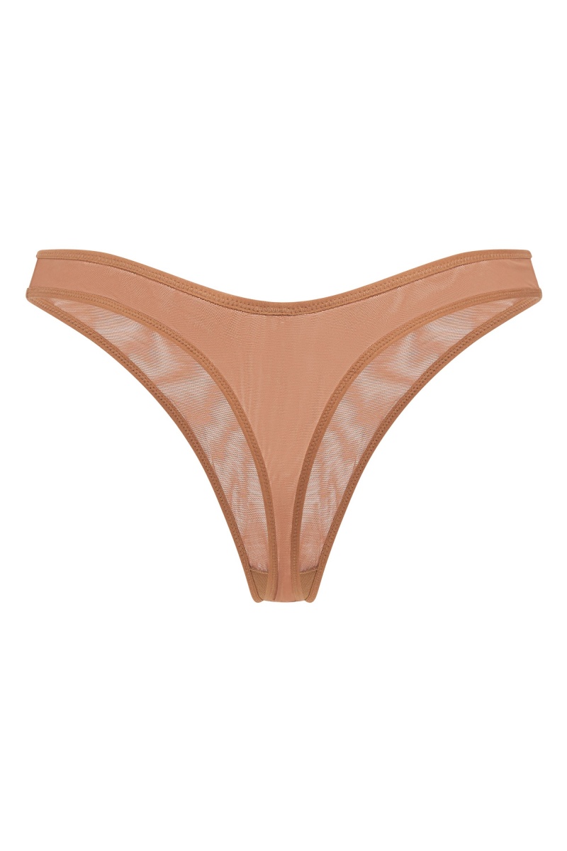 Orange Women's Oh Polly Soft Mesh Bikini Bottoms | 76239YLNO