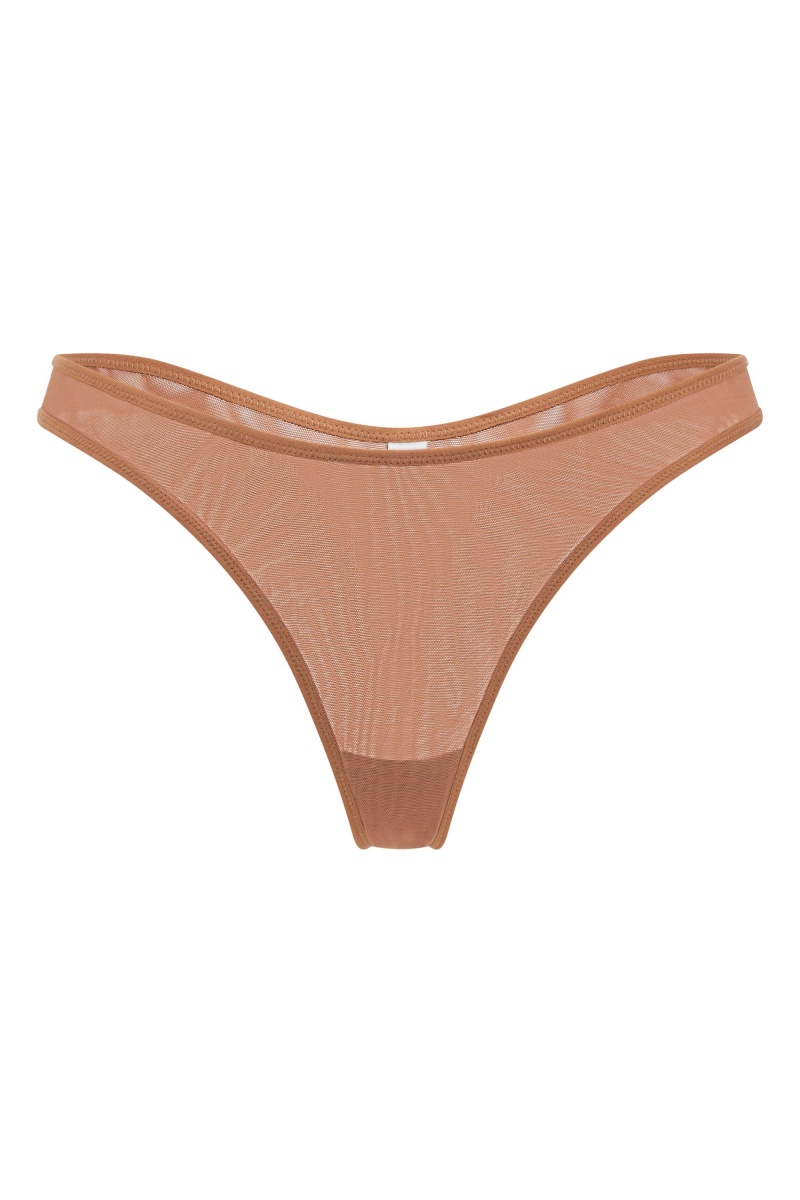 Orange Women\'s Oh Polly Soft Mesh Bikini Bottoms | 76239YLNO