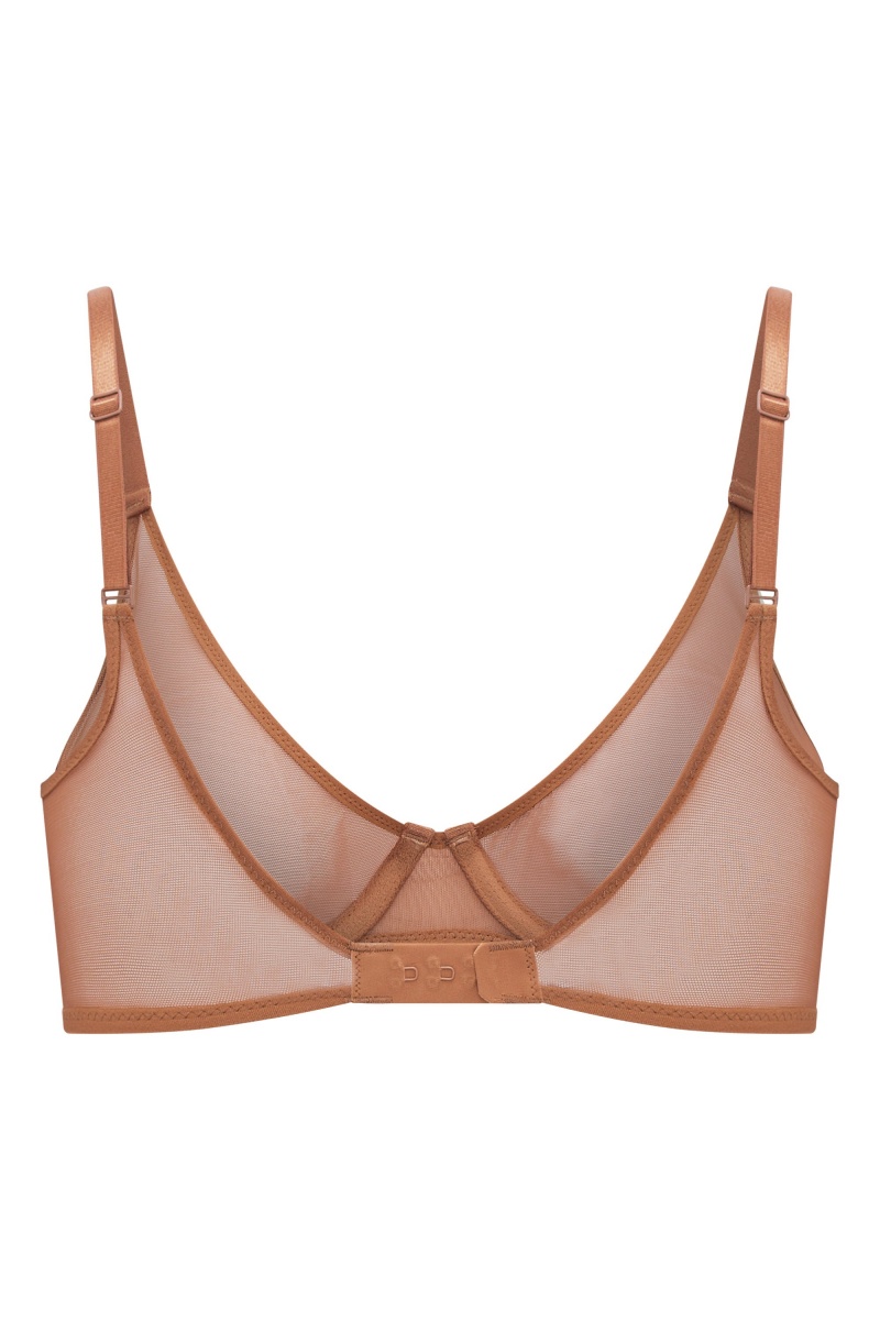 Orange Women's Oh Polly Soft Mesh Single Layer Underwired Bra | 83450LDCK